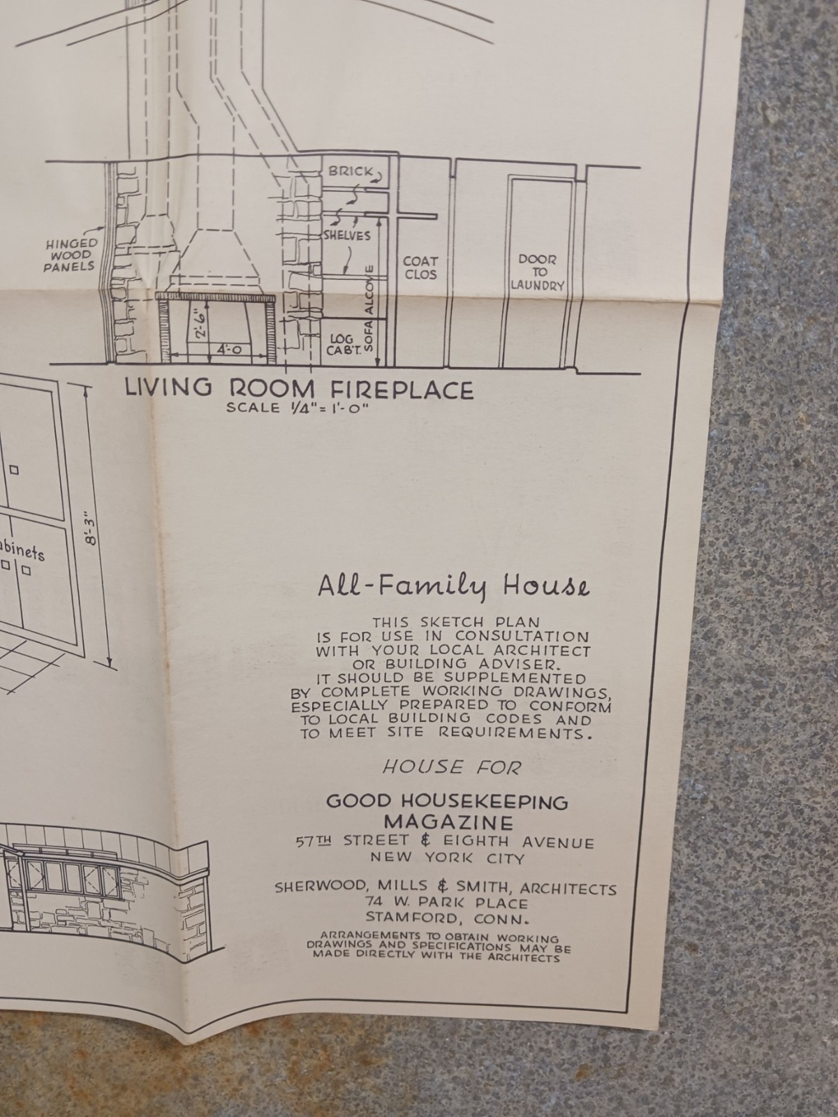 VTG 1950s All Family House Good Housekeeping Floor Plan MCM Ranch Sherwood Mills