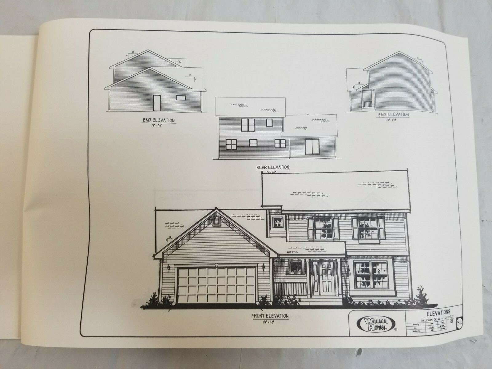 WASSAU HOMES American Dream Elevations CAMBRIDGE, Clairmont, Chancelor
