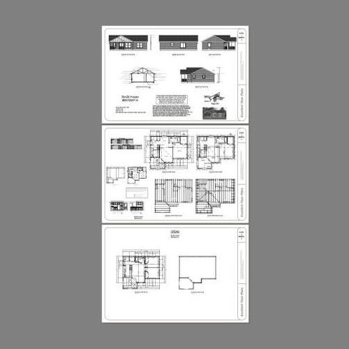 36×26 House — 1 Bedroom 1 Bath — 820 sq ft — PDF Floor Plan — Model 1A