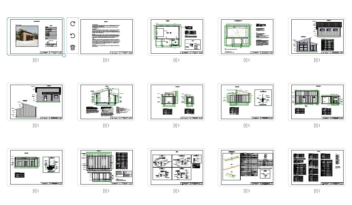 1-Car Modern Detached Garage Plans,24’x28′ Garage Blueprints