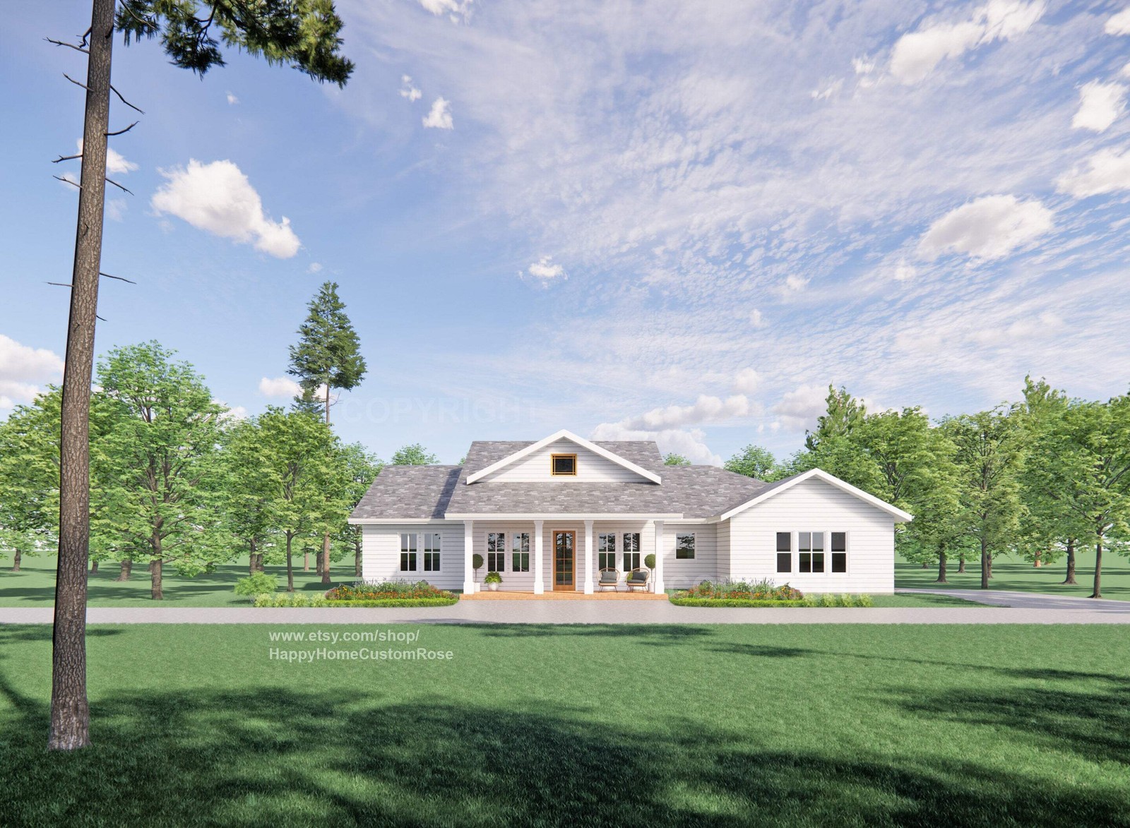 Majestic Maple Modern House Open Plan Design 70 x 48 – 3 Bed 2 Bath – 2050 Squar