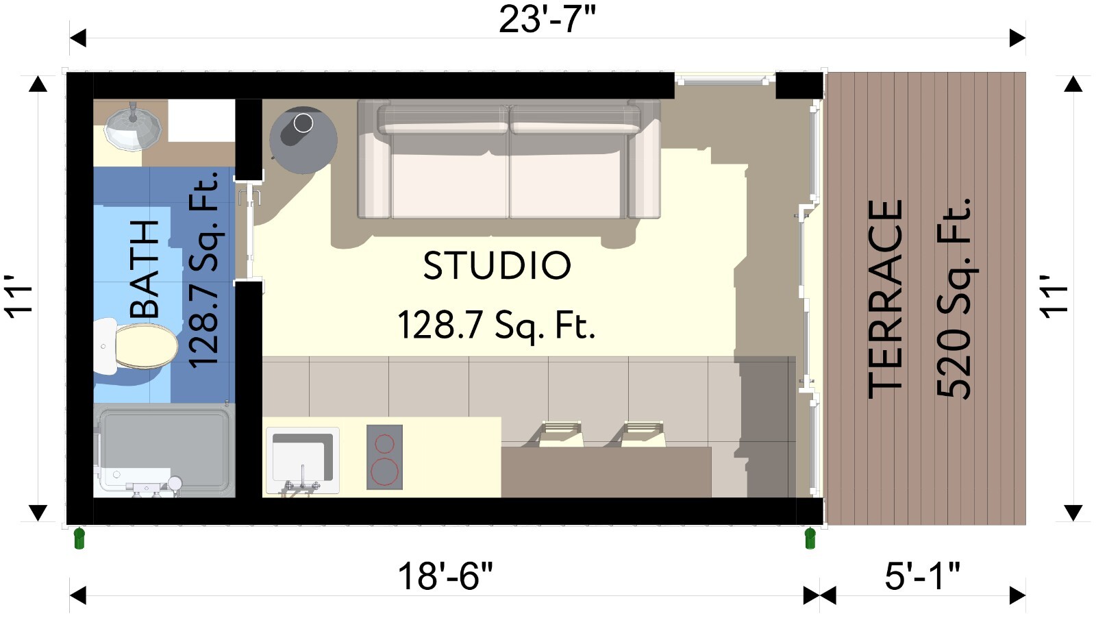 3 Bed, 2 Bath Architectural Build Plans PDF Download