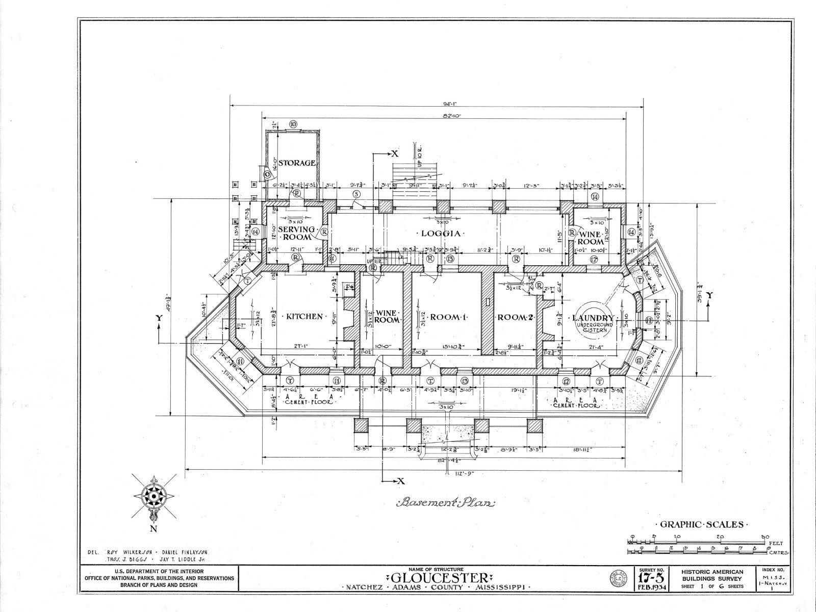 Gloucester, a Natchez mansion of Antebellum grace, architectural prints