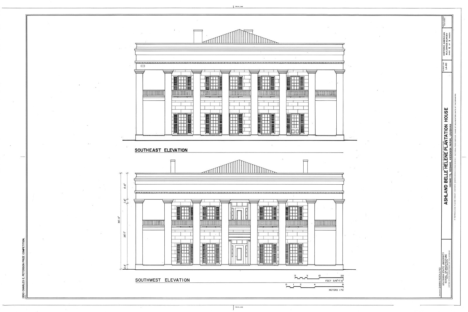 Ashland, a Historic Antebellum Plantation Home, architectural house plans