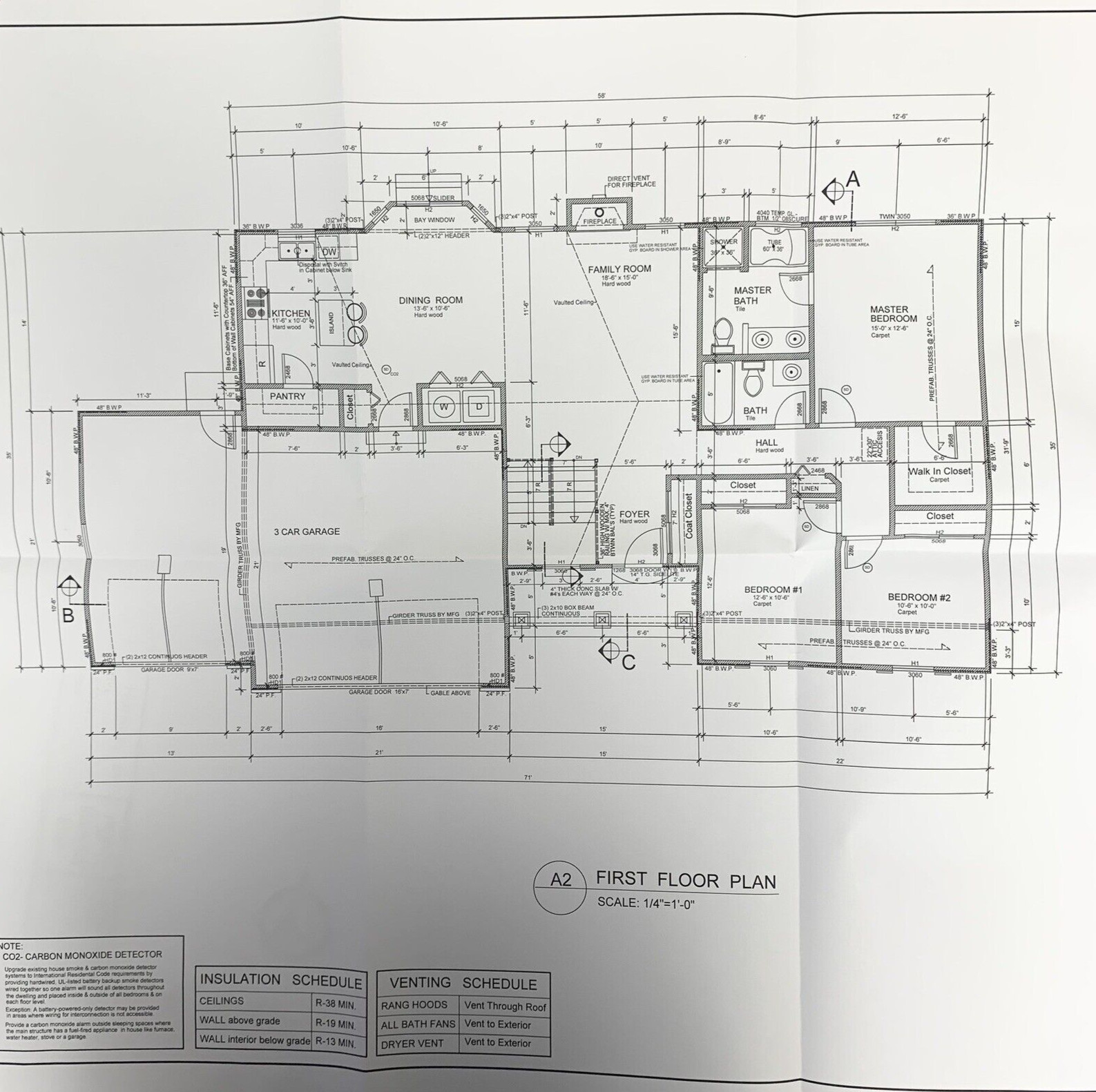 One Story House Plan – 3bd 2ba – 1495 Sq. Ft. – Basement – 3 Car Garage – D Size