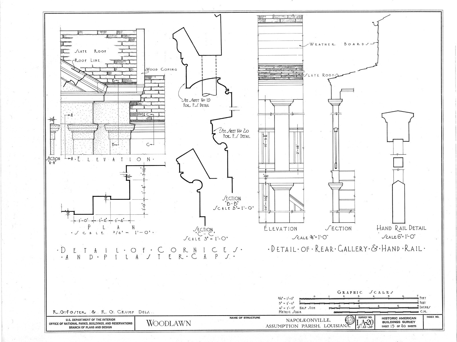 Woodlawn Plantation, LA, architectural plans, traditional southern style home