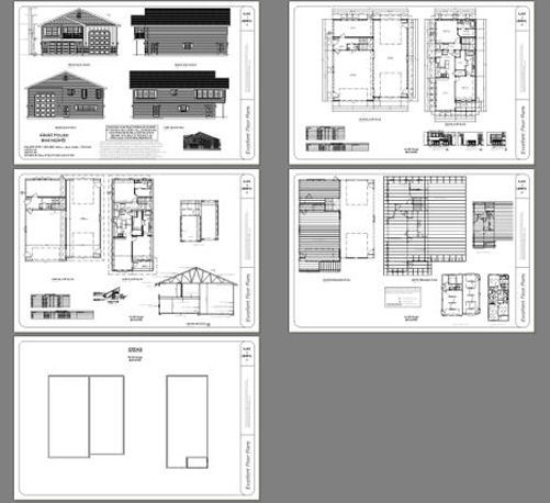 44×48 Apartment with 2-Car 1-RV Garage – PDF FloorPlan – 1,528 sqft – Model 5I