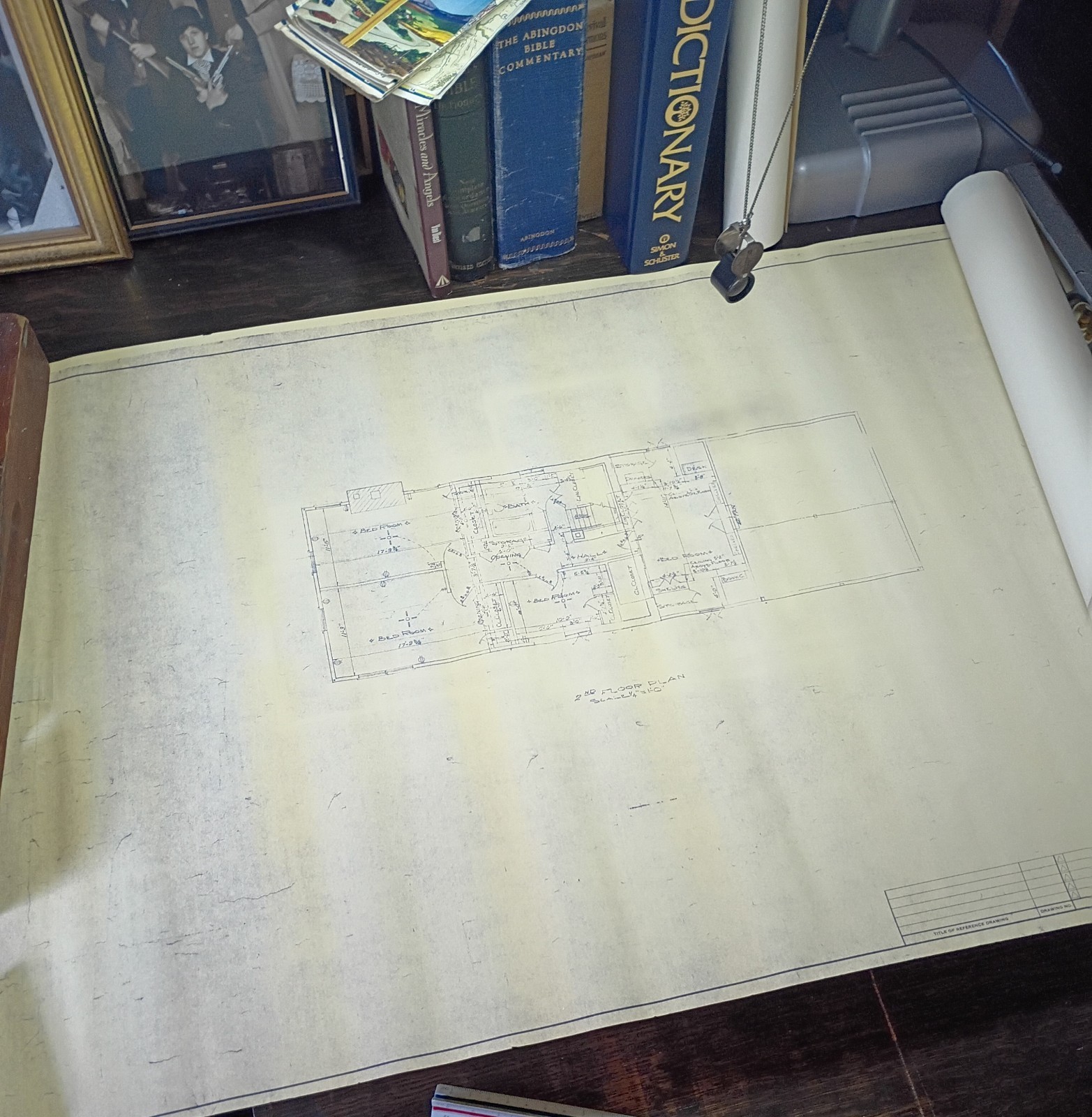 Vtg 1964 Mid Century Modern House Blueprints Professional Owner Architect 1964