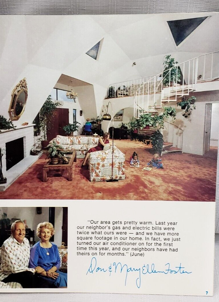 1970s Brochures/Building Plans GEODESIC DOME HOME LIVING by Cathedralite, Fuller