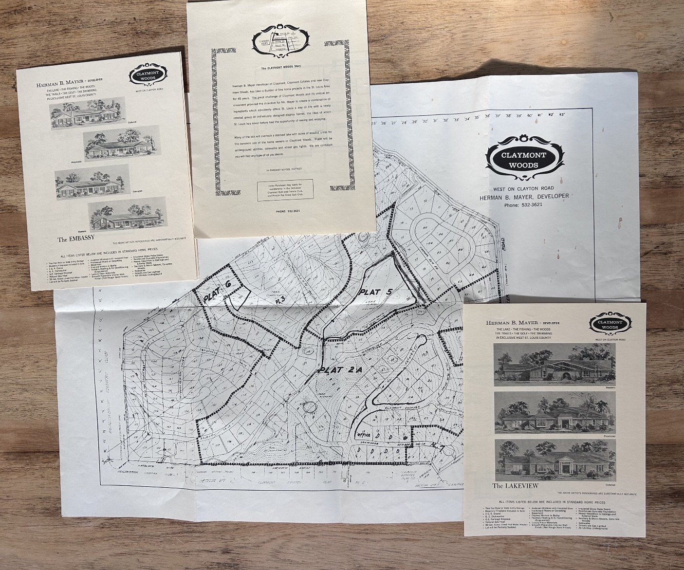 Claymont Woods Development Plans & Brochures 1970s – Chesterfield, Missouri