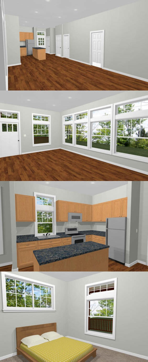 26×34 House — 1 Bedroom 1 Bath — 884 sq ft — PDF Floor Plan 1