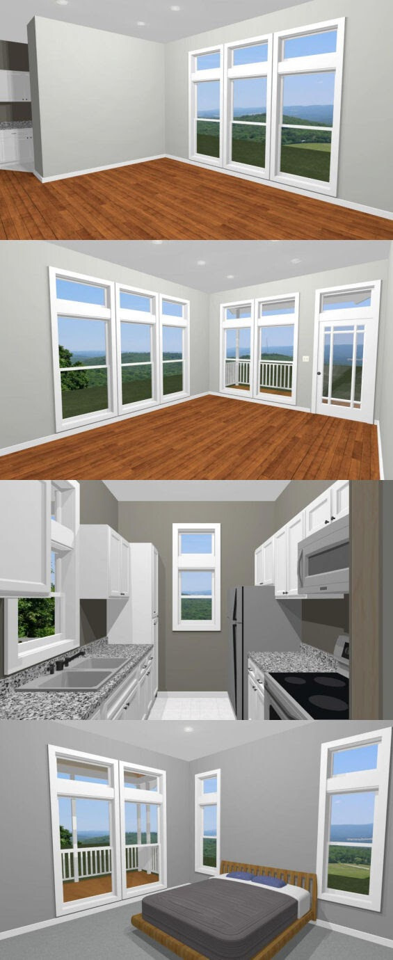 26×26 House — 1 Bedroom 1 Bath — 676 sq ft — PDF Floor Plan — Model 1A