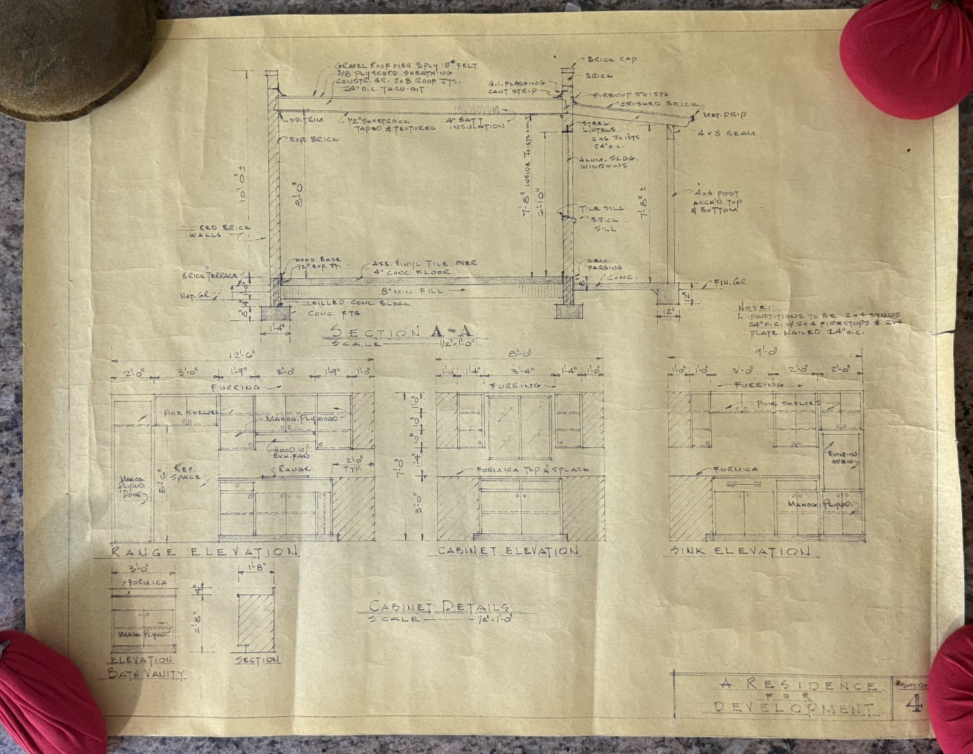 1997 Lot 23 Blueprints/Plans for Tucson Arizona House Donald E Smith Architect