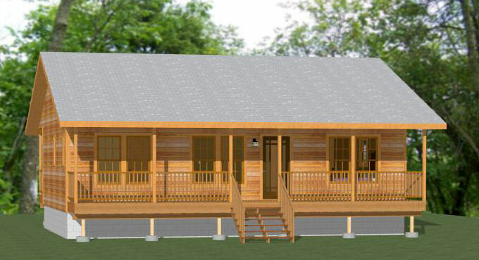 36×24 House — 2 Bedroom 2 Bath — 864 sq ft — PDF Floor Plan — Model 3F