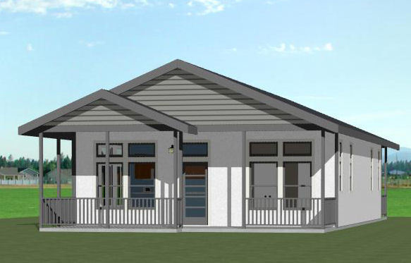 28×40 House — 2 Bedroom 2 Bath — PDF Floor Plan — 1,120 sq ft — Model 2A