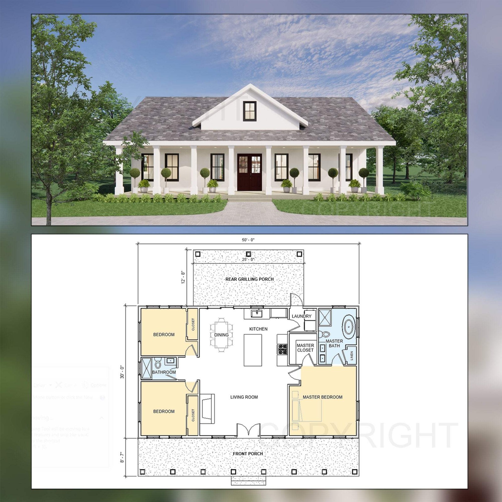 Cedar Springs Custom House Design – Modern Ranch Farmhouse 1500 Square Feet – Dr