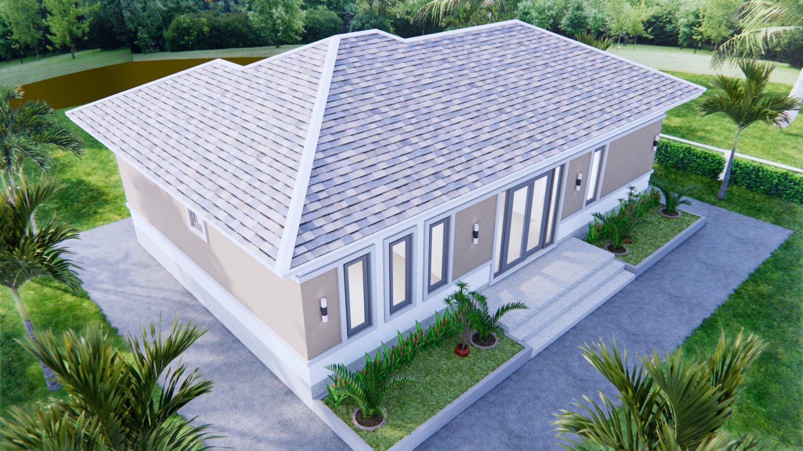 40×26 Feet Modern Farmhouse Designs 12×8 Meters 3 Beds 2 Baths (A4 Hard Copy)