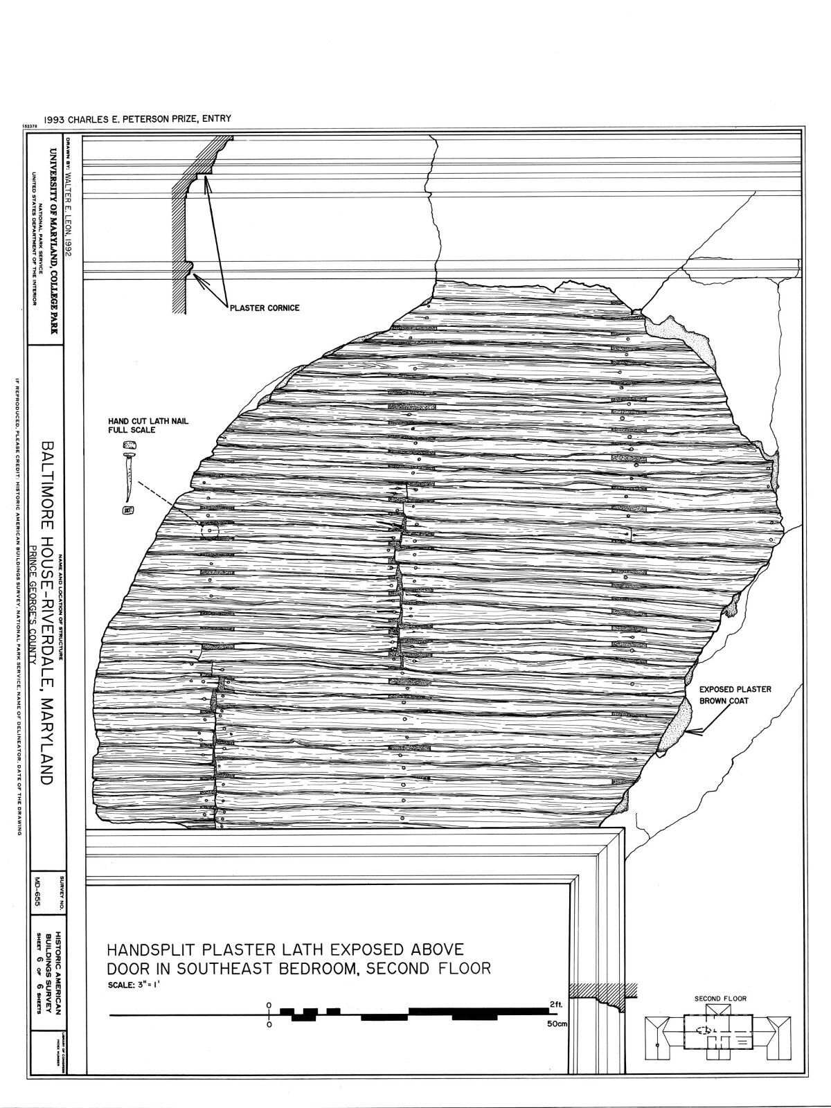Riversdale, Calvert Mansion – Colonial American architectural plans & details