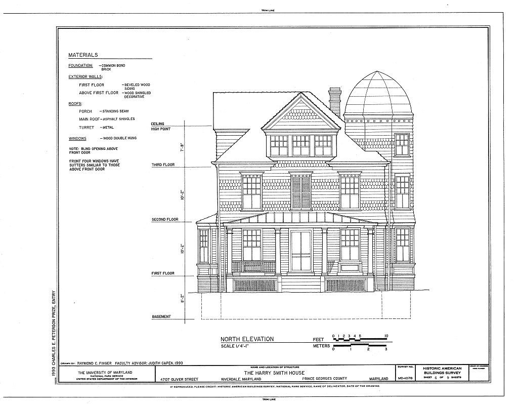 Victorian Queen Anne Style architectural home, tower, porches PRINTED PLANS
