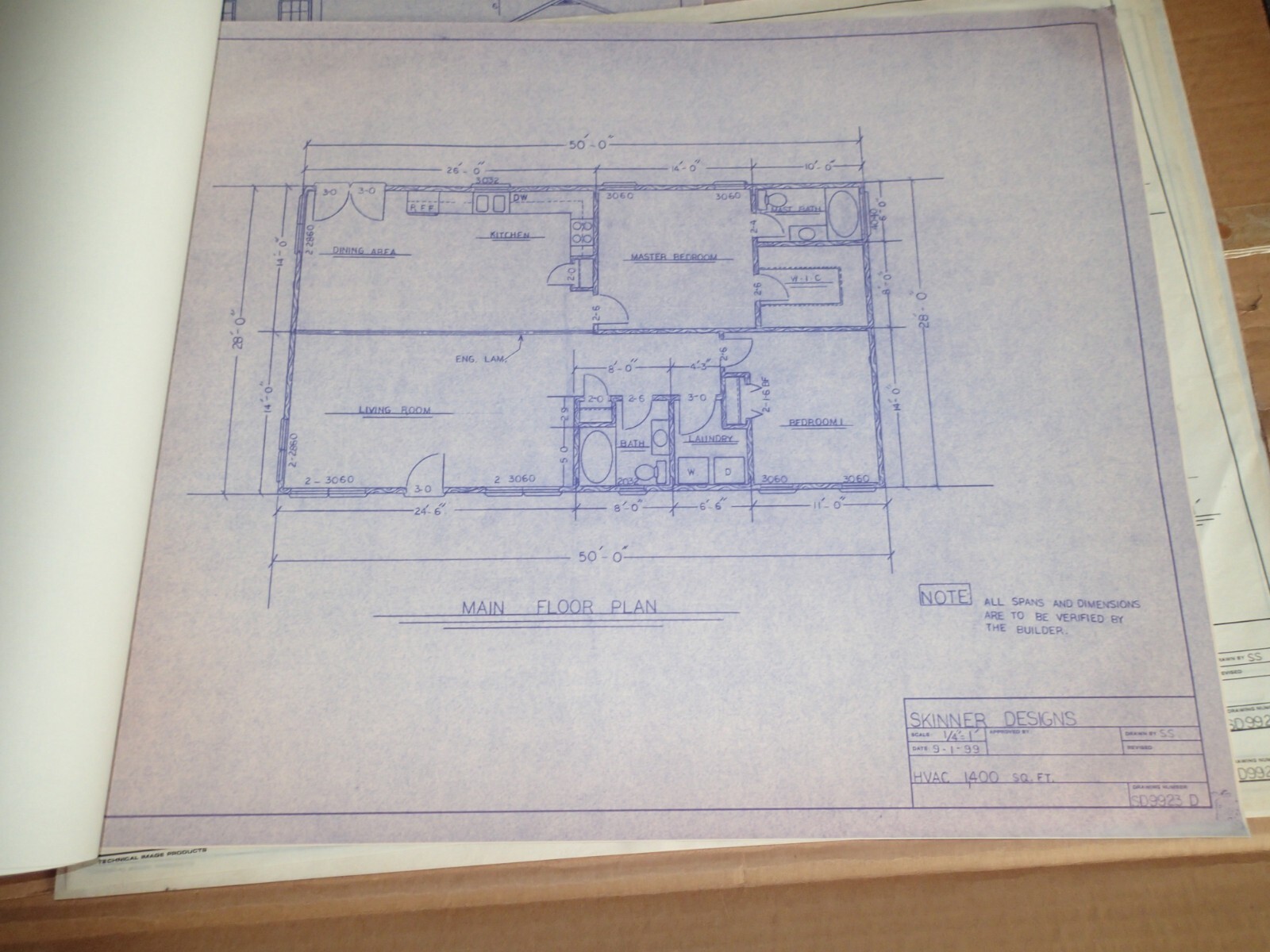 1990’S RANCH STYLE HOUSE BLUE PRINTS Skinner Designs