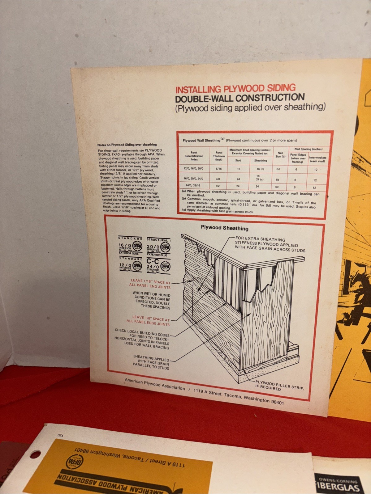 Vintage Lot Of Building Instructions- Roof-walls-siding- Tile- Estate Find