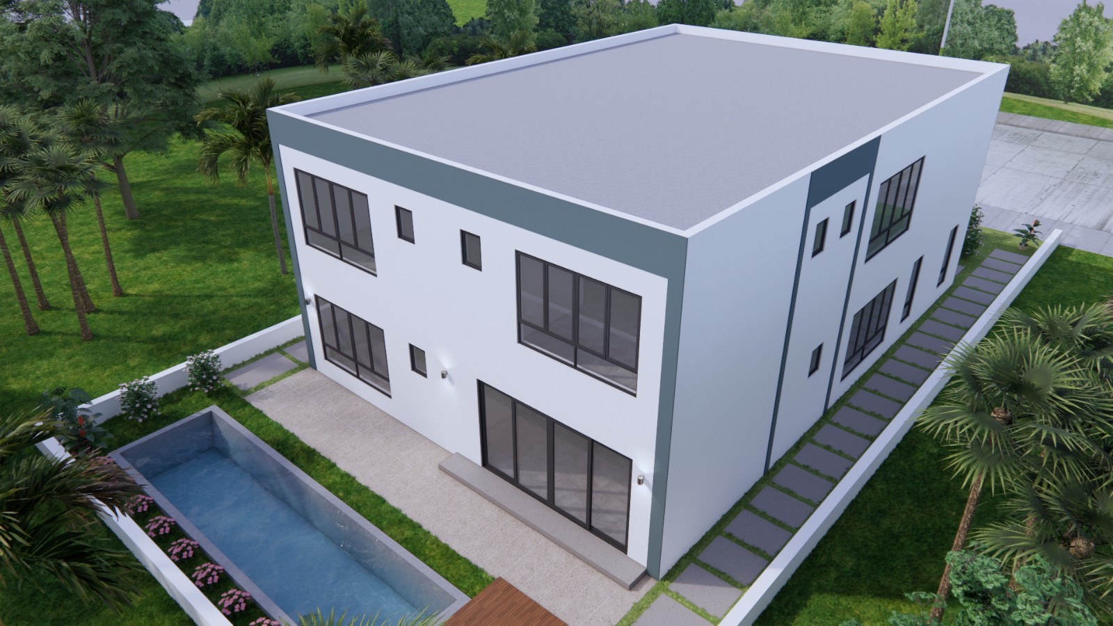 39×56 Feet House Plans 3d 12×17 Meter 6 Beds 8 Baths PDF File and (A4 Hard Copy)