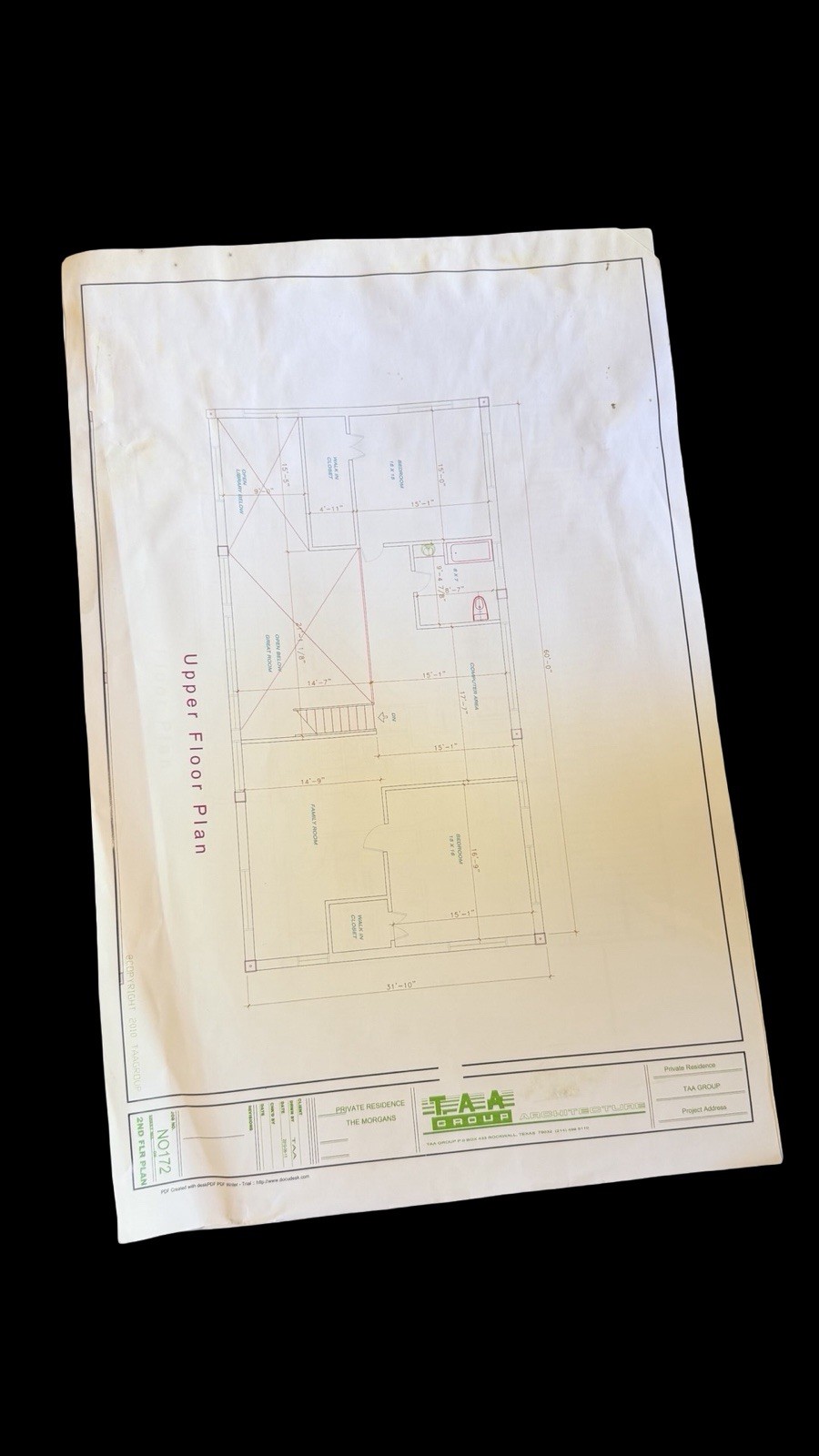 Lot of 20 Residential Architectural Blueprint Plans TAA Group House Floor Plans