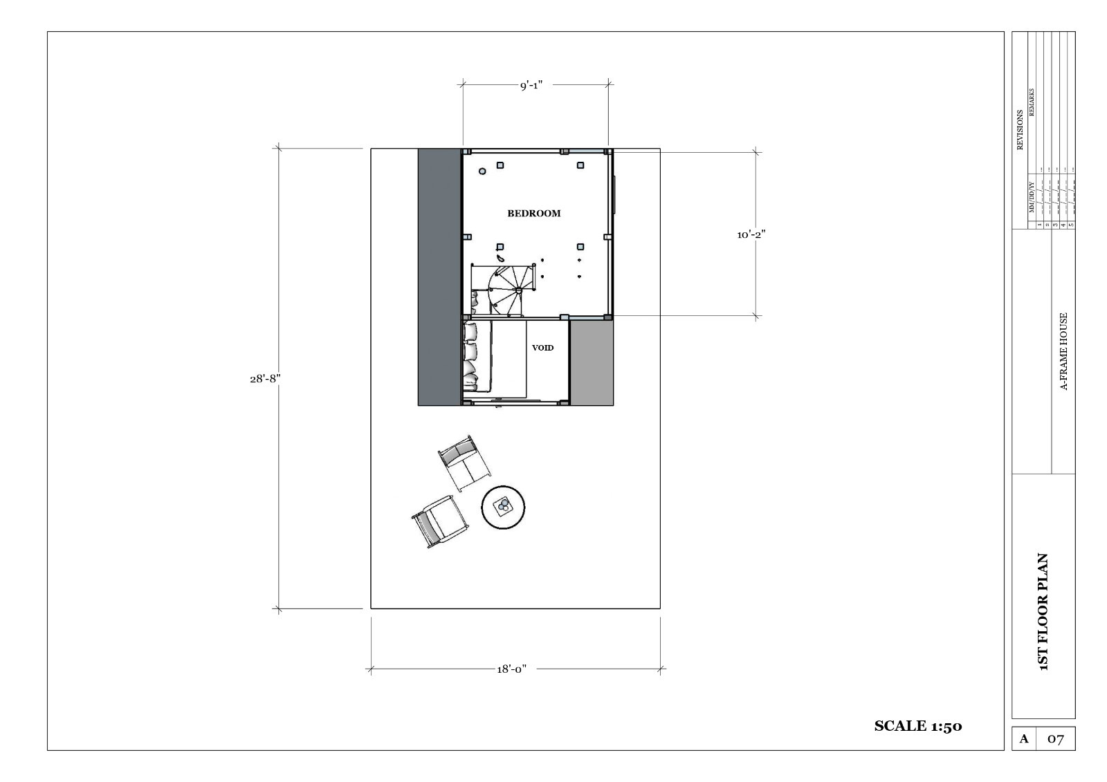 A-Frame low Budget 16’x12’ Tiny House Plan & CAD File,PDF Blueprint,3D Image