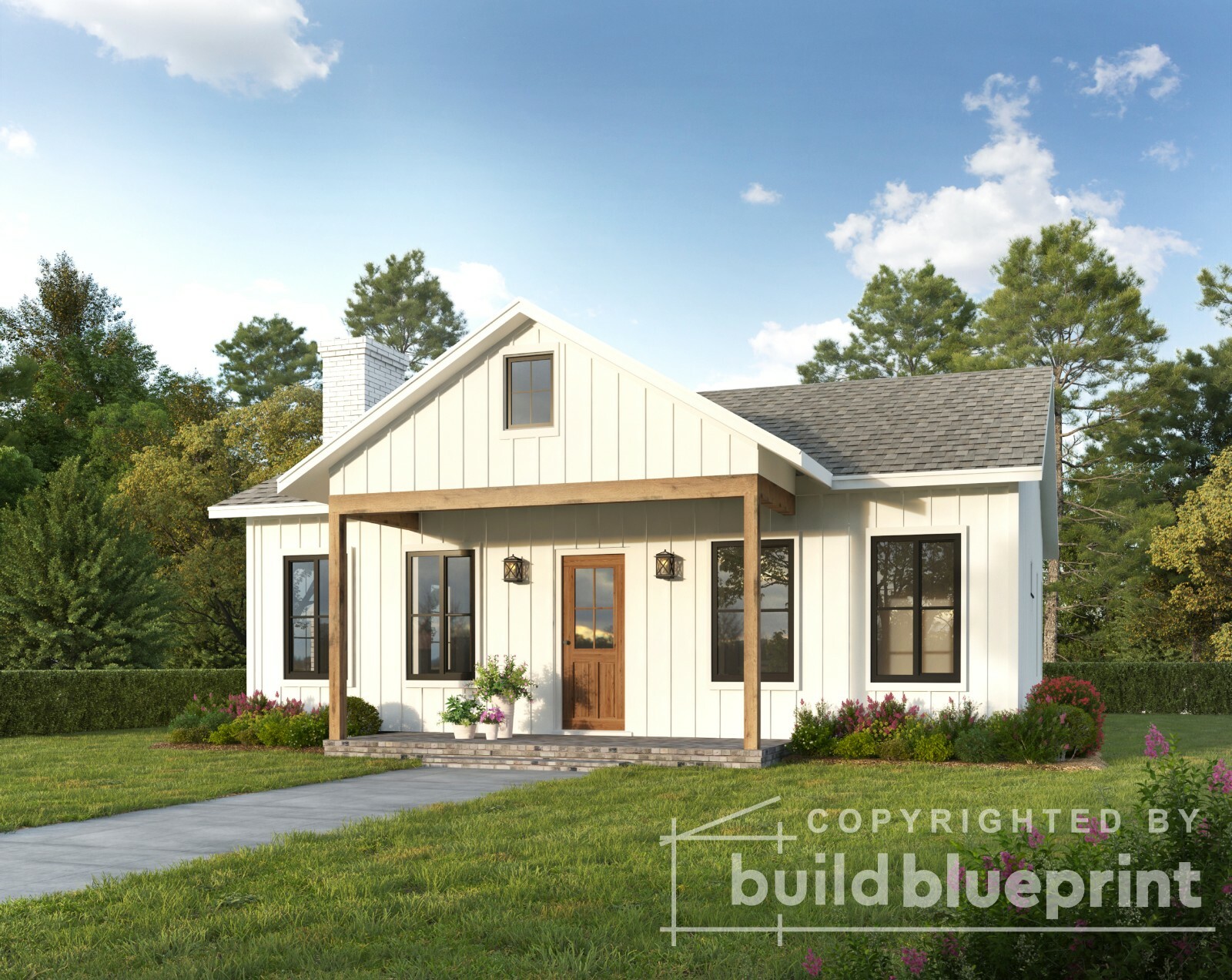 30’x30′ Modern Small Cottage Architectural House Plans 900SF – PDF Download