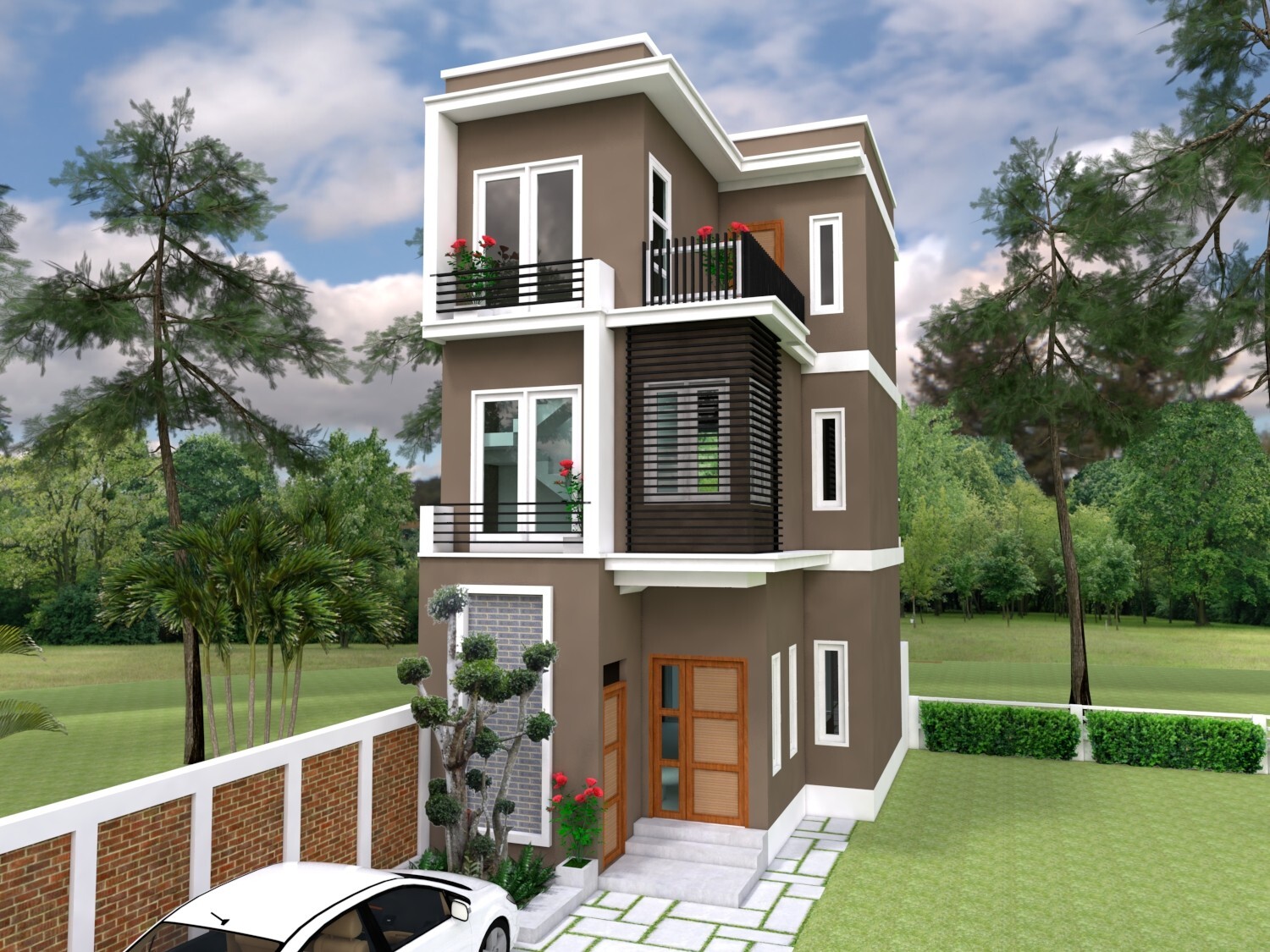 17×26 Small Home Design Plan 5×8 Meter 2 Beds 3 Baths PDF Plans (A4 Hard Copy)