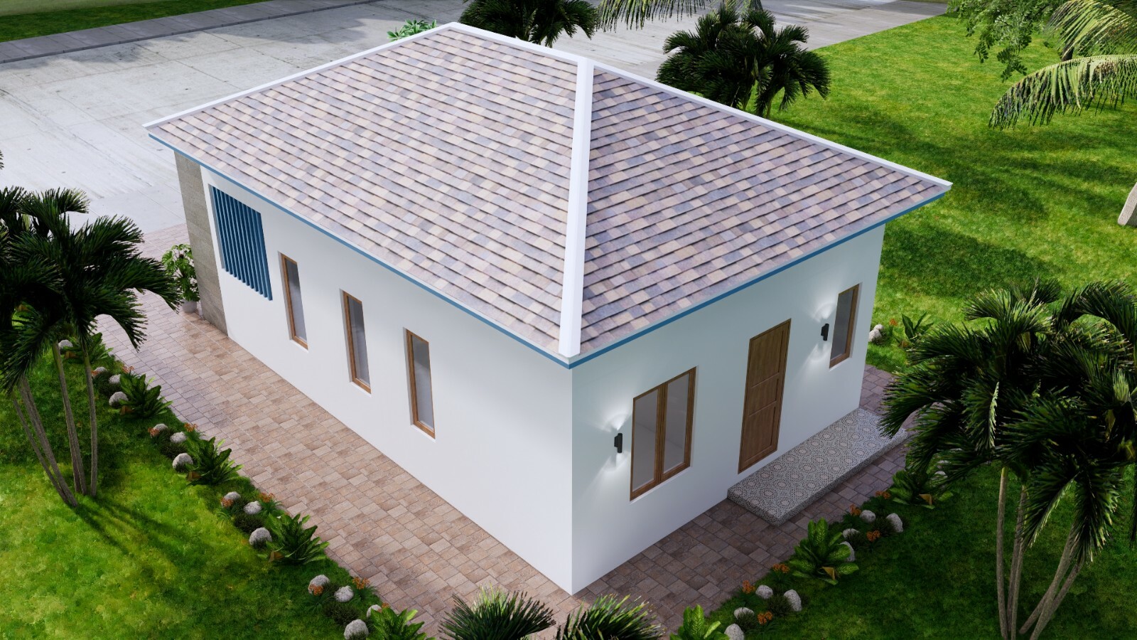 Custom Small House Design 6×9 Meter 2 Beds 1 Bath 20×30 Feet Hip (A4 Hard Copy)