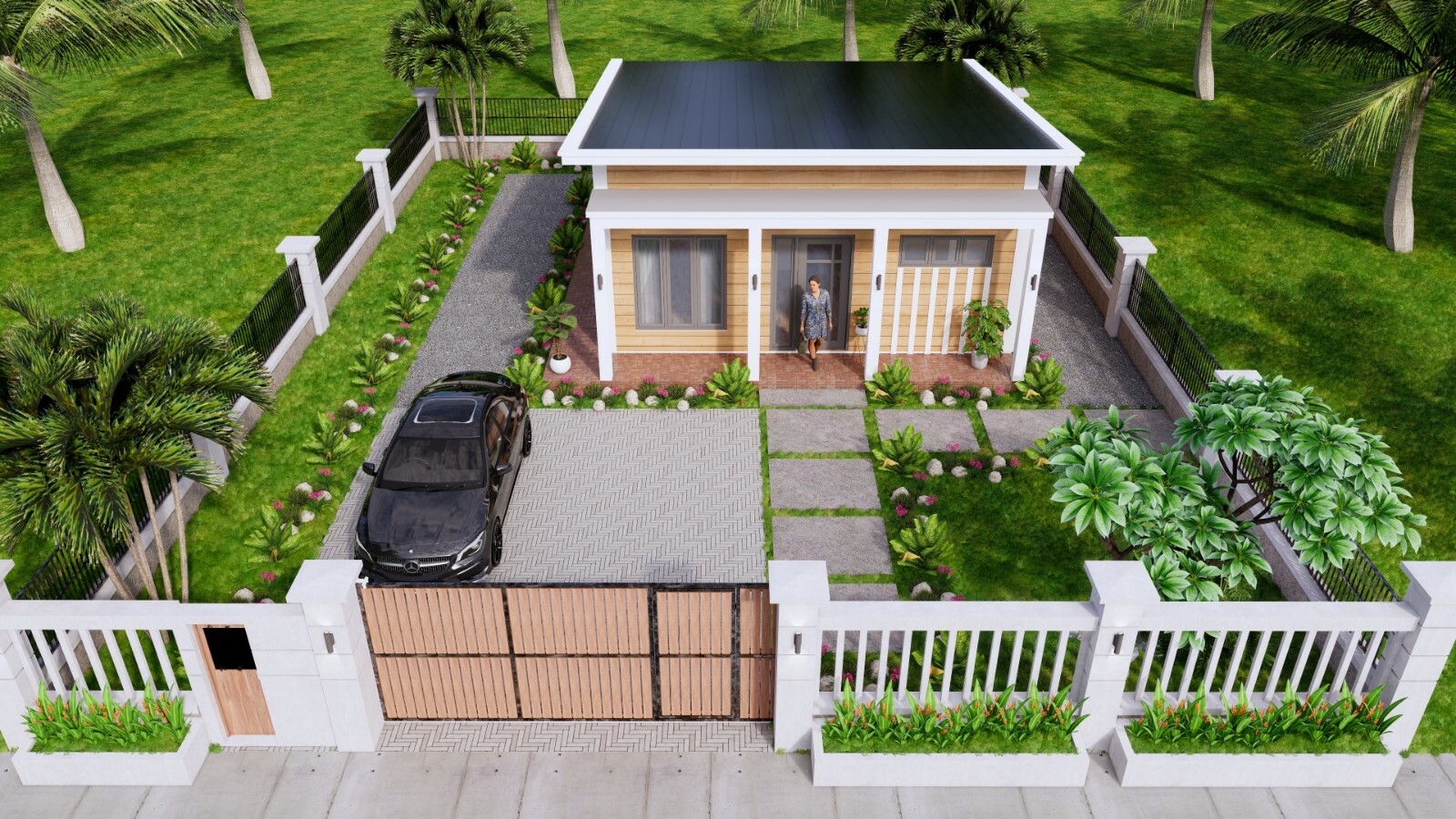 23×26 Feet Small House Plans 7×8 Meter 1 Bed 1 Bath Shed Roof (A4 Hard Copy)
