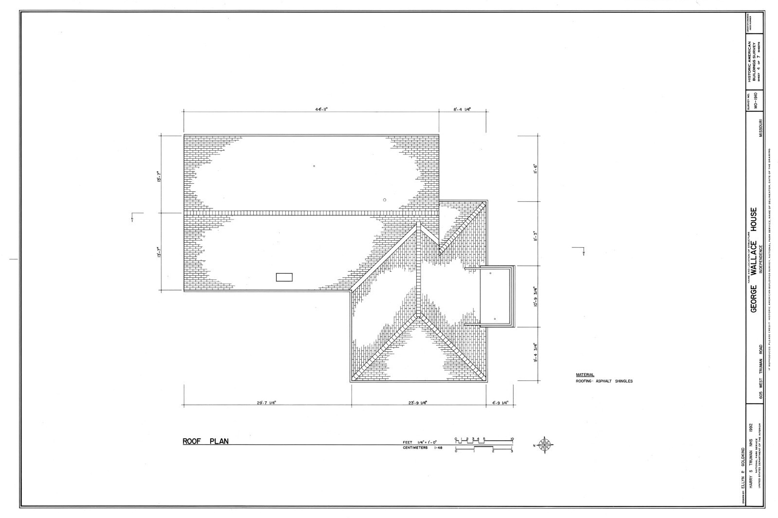 Brick Bungalow, Small Home Design, 2 bedrooms, printed architectural plans