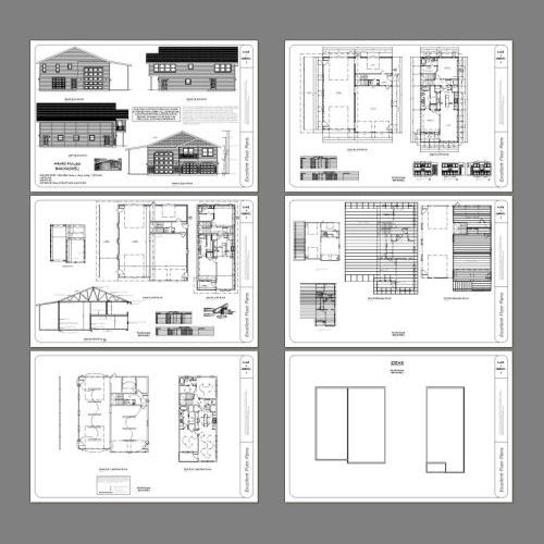 44×48 Apartment with 2-Car 1-RV Garage – PDF FloorPlan – 1,528 sqft – Model 5J