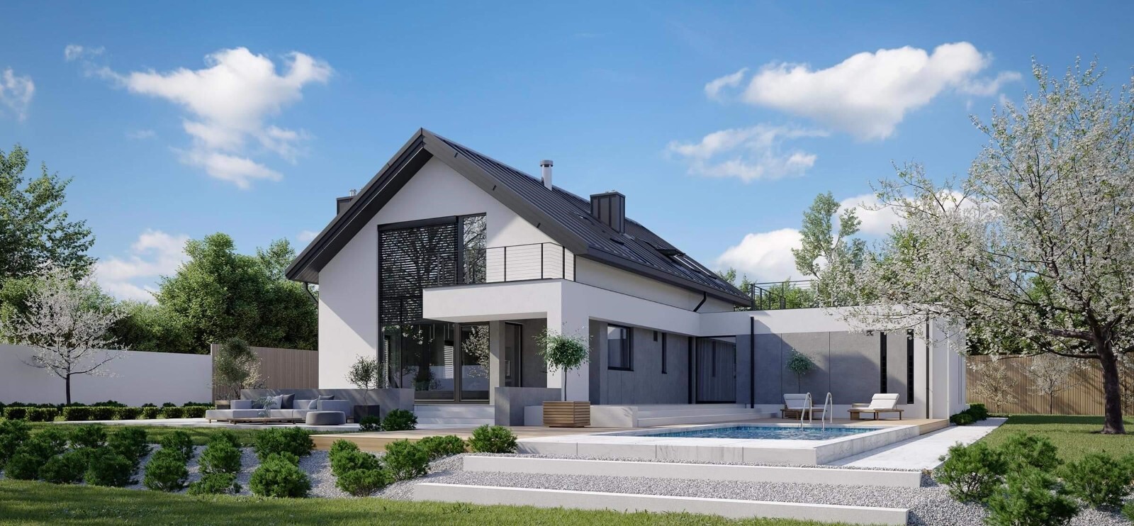 Modern House Plan, American Style House, Barndominium House, Farm House- MANİSA