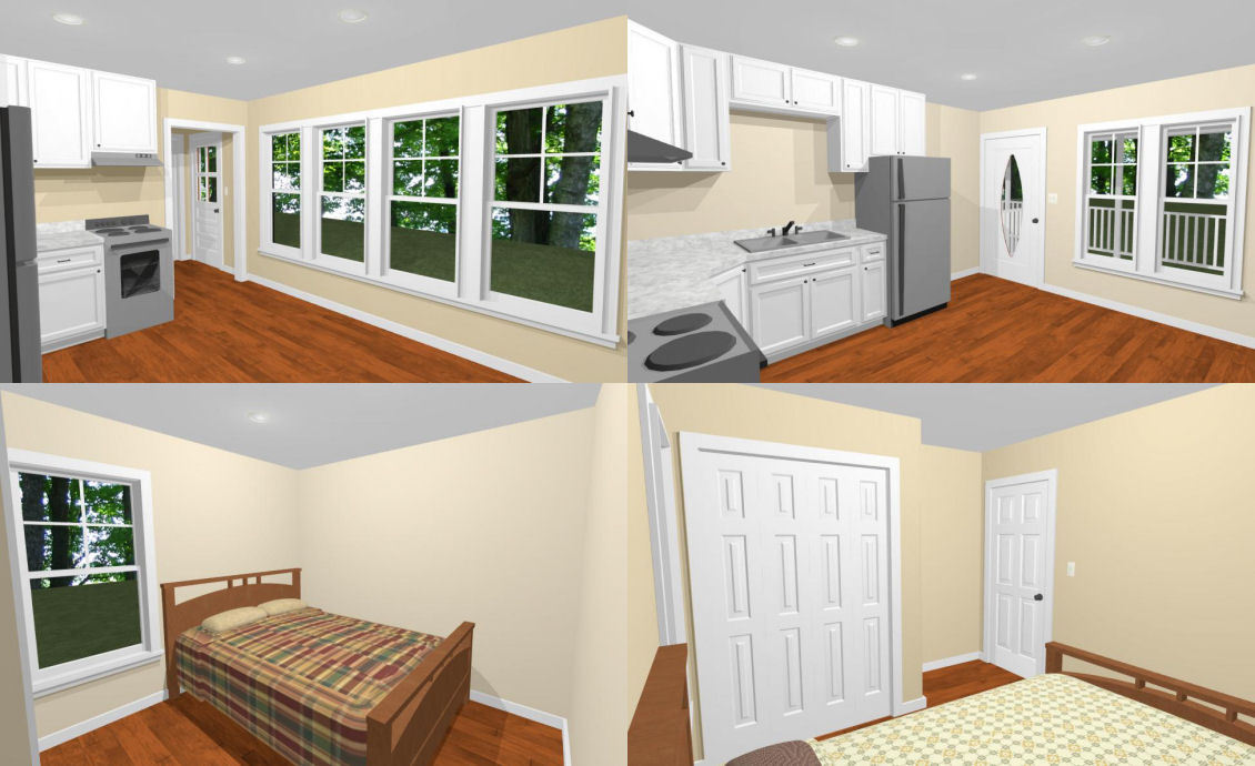 24×30 Duplex — PDF Floor Plan — 720 sq ft — Model 3A