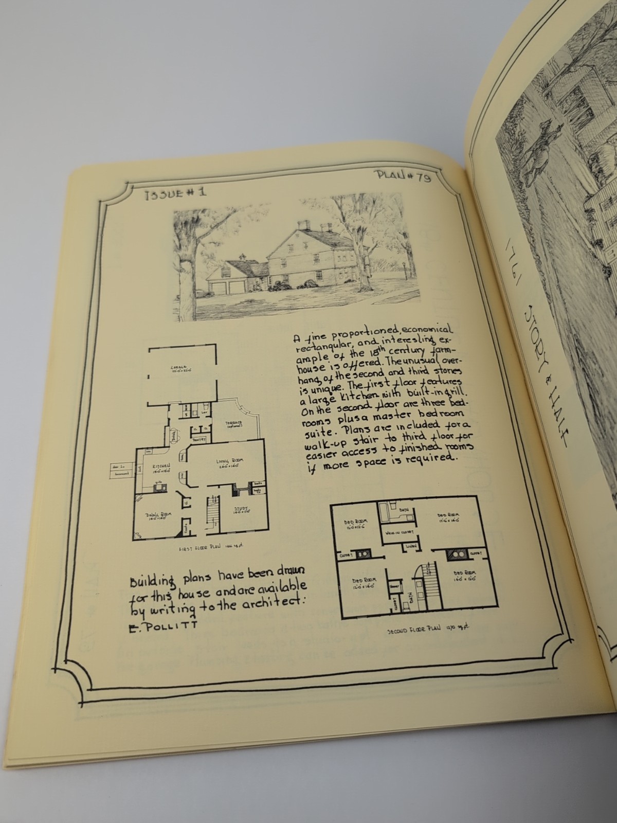 Old Colonial Houses 32 Plans Blueprints by Evan Pollitt PB