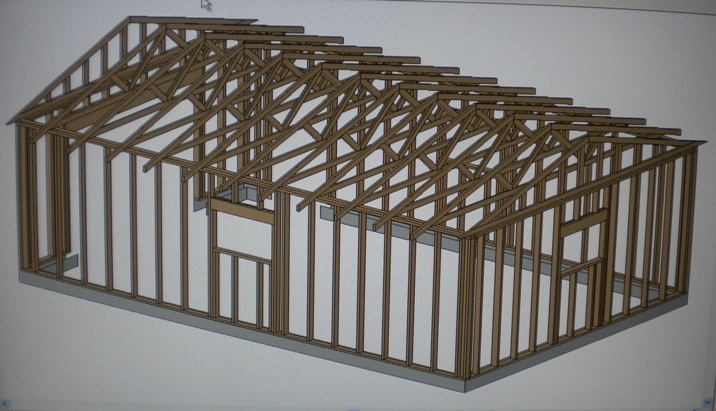 PERMIT READY 16′ X 24′ GARAGE PLAN DRAWN TO SCALE BLUEPRINTS AND MATERIALS LIST