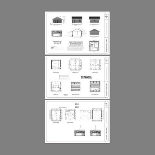 20×20 2-Car Garage — 400 sq ft — PDF Floor Plan — Model 4G
