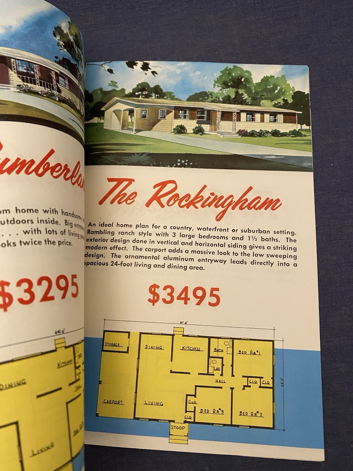 1950s Booklet AMERICAN SHELL HOMES House Plans Ranch Nassau Cherokee MCM Vintage