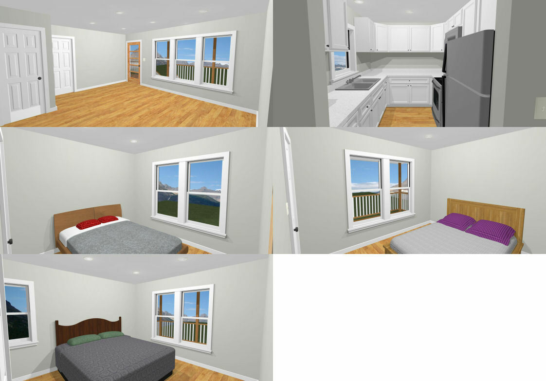 46×24 House – 3 Bedroom 2 Bath – 1,104 sqft – PDF Floor Plan – Model 1D