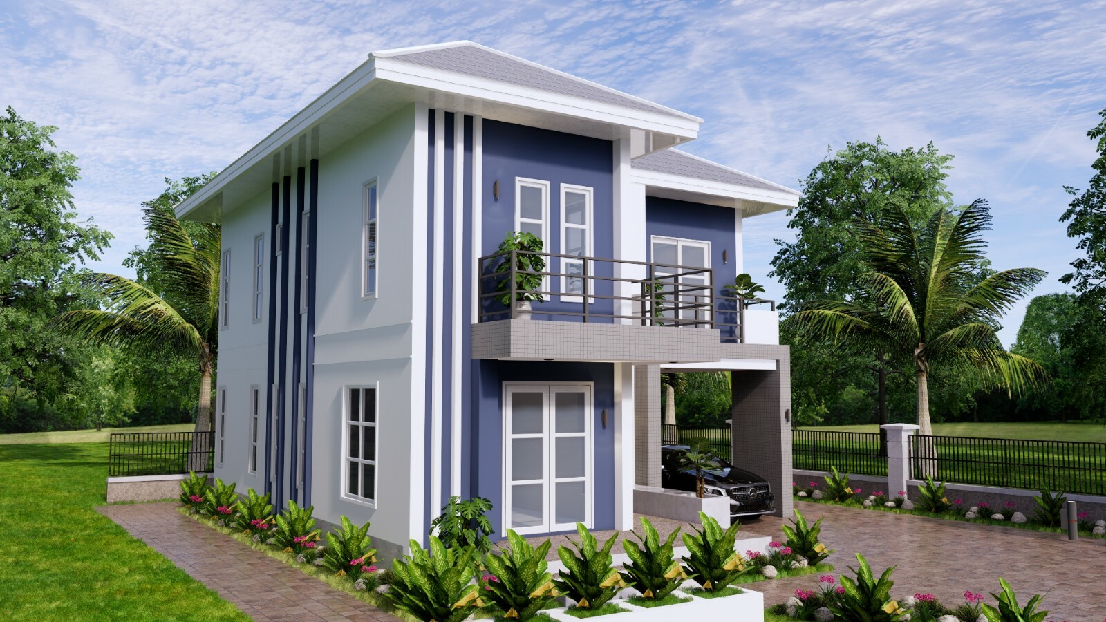 Custom House Plan 9×10 Meter 30×33 Feet 5 Beds 3 Baths Hip Roof (A4 Hard Copy)