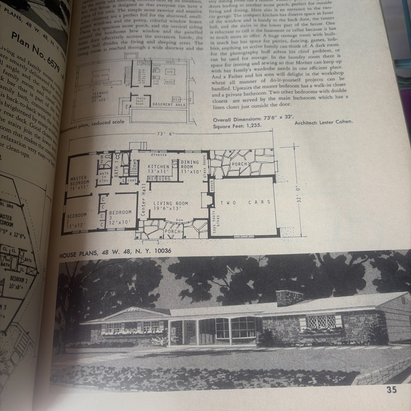 Vintage illustrated House plans with Blueprints 3 Books