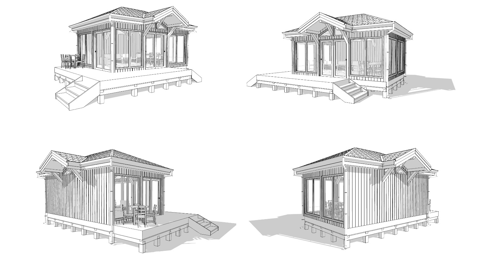 25×18 Backyard Office / Bar / Tiny House Architectural Build Plans PDF Download