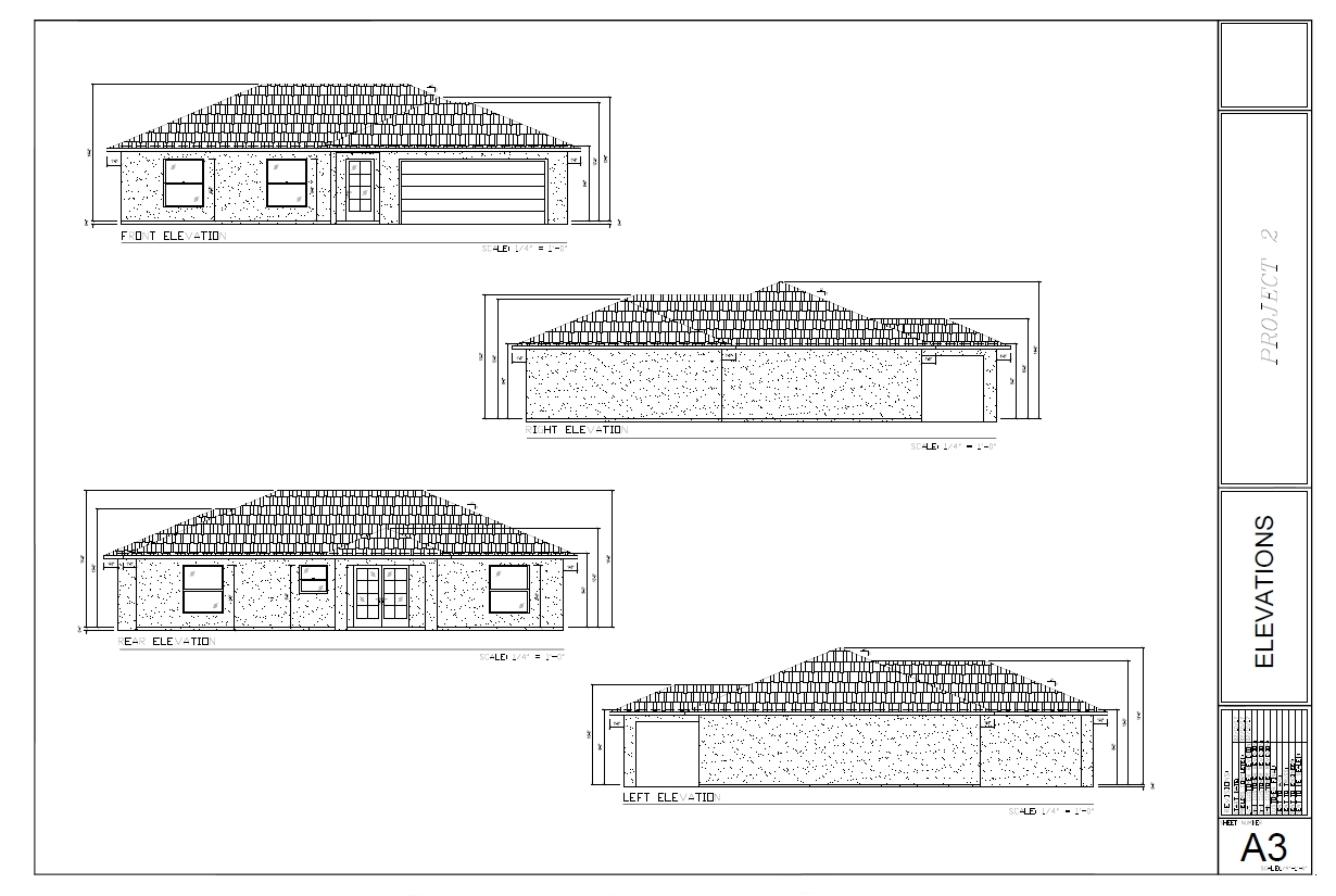 1,789 sq/ft Custom Home Plan Blueprints COMPLETE SET in PDF NEW Family House P2
