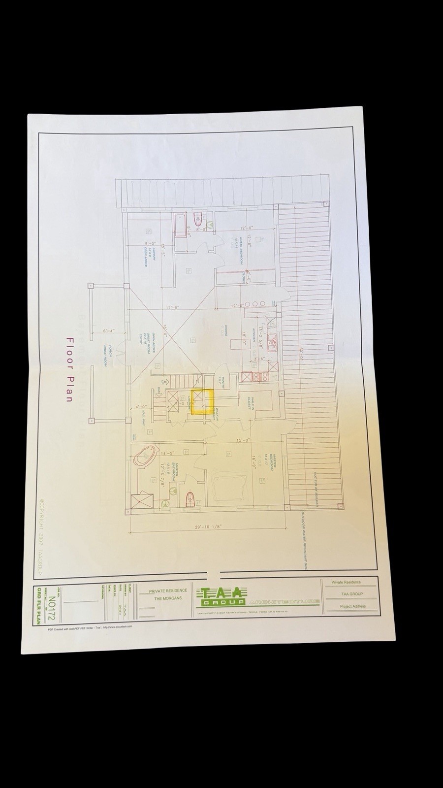 Lot of 20 Residential Architectural Blueprint Plans TAA Group House Floor Plans