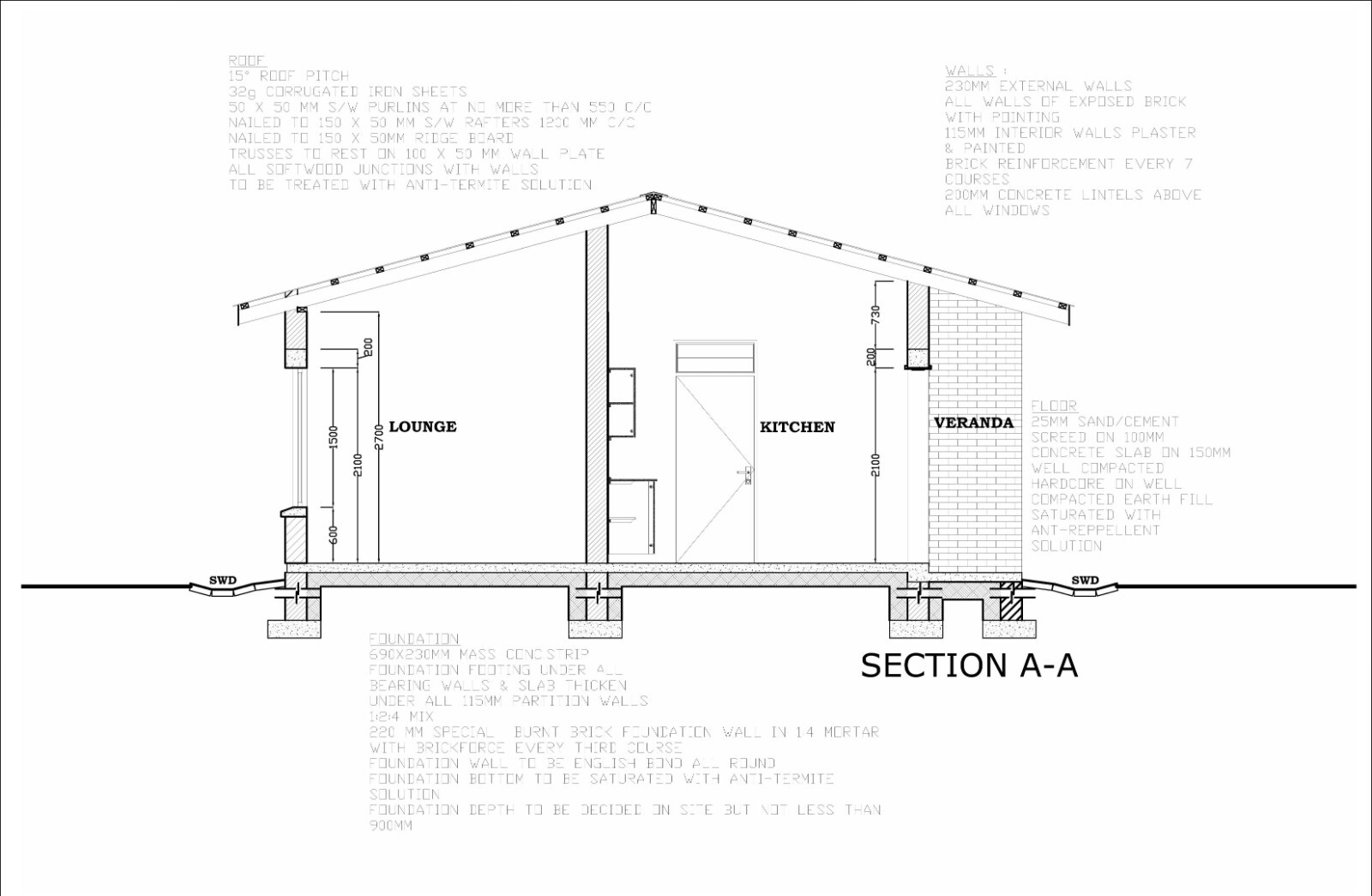 Two Bedroom Tiny Home Building Plans – 26’x26′ with 610sqft Living Space