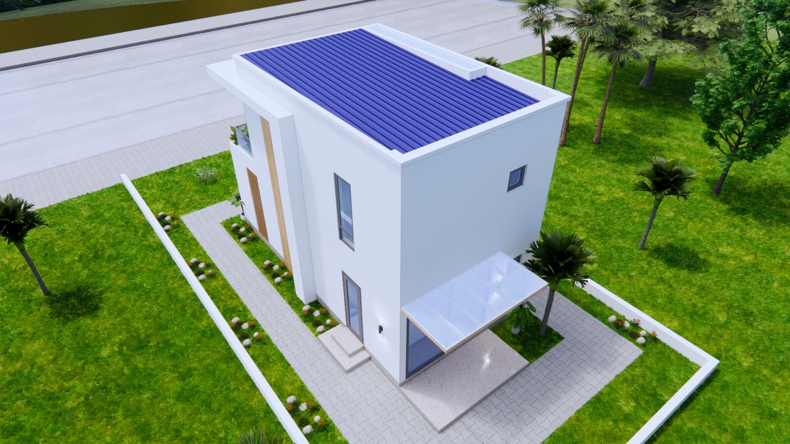 16×30 Feet Small House Plan 4.7×9 Meter 2 Bed 2 Bath Hidden Roof (A4 Hard Copy)