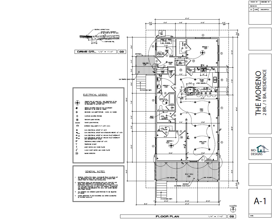 Custom Home House Plan Blueprint The Moreno Residence
