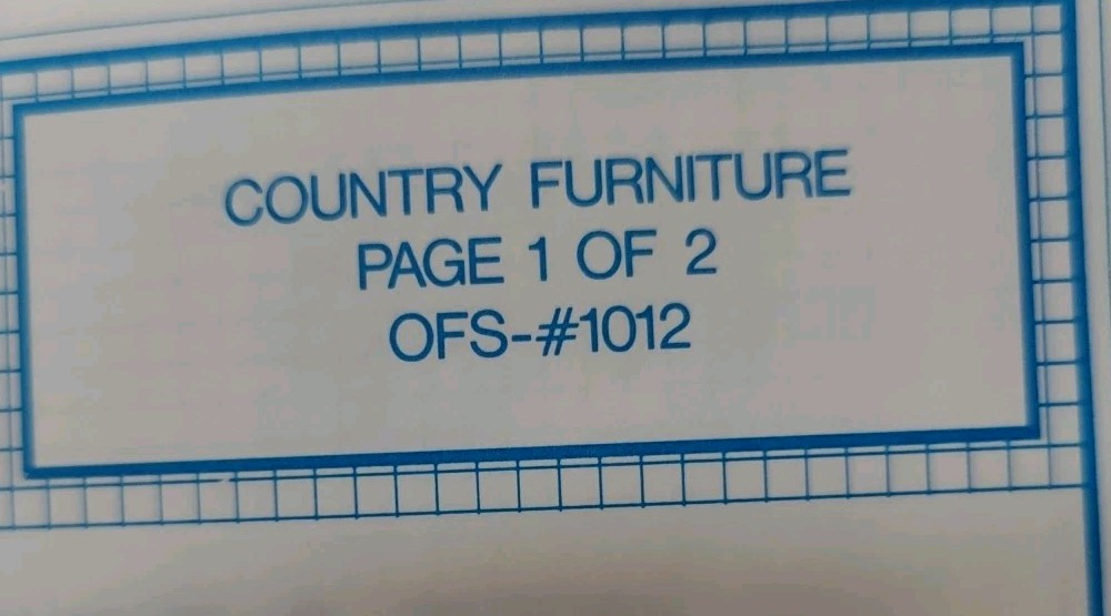 Better Homes and Gardens Wood Plans Comfy Country Trio OFS #1012 Unused Uncut